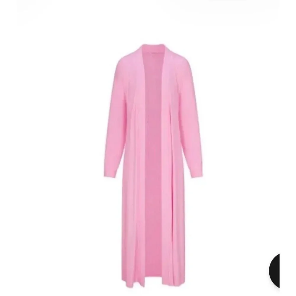 Skims Women's Pink Long Robe Bubble Gum